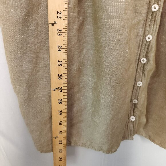 Madewell Linen Blend Mini Dress Size Small Button Front Alexandra Pockets - Picture 5 of 13